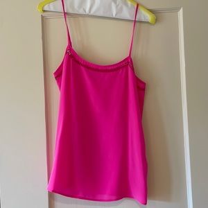 Equipment Pink Silk Tank, XS
